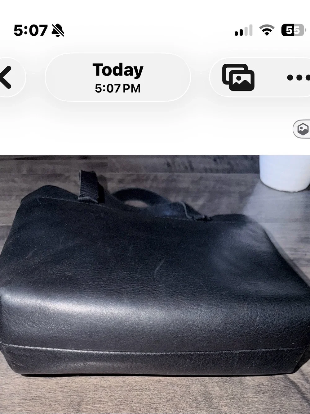 Madewell Black Leather Mini Transport Tote